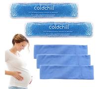 Paquetes de Hielo Perineal Reutilizables para Aliviar el Dolor Posparto y Hemorroides, Frío y Caliente para Mujeres Después del Embarazo, 2 Hielos y 3 Cubiertas (Azul)