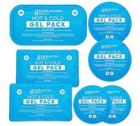 Paquetes de hielo reutilizables de gel frío y caliente para lesiones, paquete de 7 paquetes de hielo de gel, solución de terapia de frío y calor para lesiones, compresas frías para aliviar el dolor,