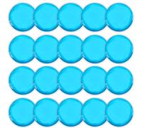 Paquetes de hielo reutilizables para lesiones, paquete de 20 paquetes de hielo redondos para cara, almohadillas de hielo de gel, pequeñas compresas frías y calientes para ojos después de la cirugía