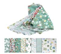 Paquetes de tela de algodón para manualidades, 8 piezas de 50 x 50 cm, paquete de retales de costura de diferentes patrones, paños cuadrados para manualidades hechas a mano (estilo 4)