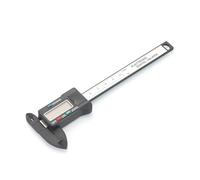 Paquimetro Calibrador digital mini de 100 mm y 4 pulgadas, calibrador Vernier con pantalla, micrómetro electrónico fibra carbono(Black)