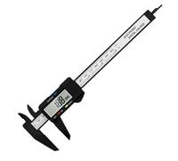 Paquimetro Calibrador Vernier de 150 mm Calibradores plástico Herramientas medición Calibre Herramienta diámetro y profundidad apertura(Black)