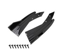 Par alerón para Parachoques Trasero Universal para Coche Borde Fibra Carbono protección embellecedora difusor antichoque Falda Lateral Alerón Difusor Trasero(2Piece Black)