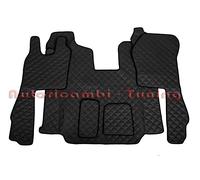 Par Alfombrillas + Tapa Cubre Ecopiel Negro Para Scania R De 2010 Automático