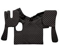 Par Alfombrillas + Tapa Cubre Ecopiel Negro Y Rojo Volvo Fh 2002 Al 2012 Manual