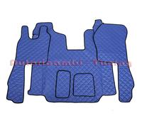 Par Alfombrillas + Tapa Cubre en Ecopiel Azul Para Scania Serie R De 2010 Coche