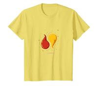 Par Amantes de los condimentos de Salsa de Tomate y Mostaza Camiseta, Niños, Limón, 8 años