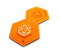 Par Cuántico - Poderosos Imanes de Neodimio para Biomagnetismo y Par Biomagnético - Forrados en Cuero, con Cromoterapia (color) y Geometría Sagrada para Armonización de 2º Chakra - Naranja