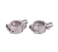 Par de abrazadera para espejo universales de 8mm para motocicleta, soporte de espejo, soporte de espejo para rosca derecha de 25 mm, manillar, pinza, cromo