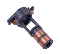 Par de accesorios de cobre diseñado como anillos colectores para mejorar la funcionalidad del motor eléctrico. El tamaño total se mide según las especificaciones