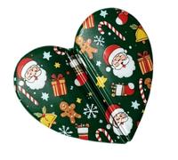 Par de accesorios para cabello con forma de corazón magnético con estampado festivo, juego de clips de ABS para flequillo, secciones laterales, looks fotográficos temáticos Par de pinzas para de