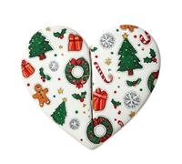 Par de accesorios para cabello con forma de corazón magnético con estampado festivo, juego de clips de ABS para flequillo, secciones laterales, looks fotográficos temáticos Par de pinzas para de