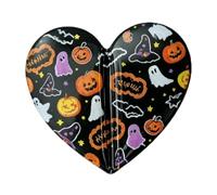 Par de accesorios para cabello con forma de corazón magnético con estampado festivo, juego de clips de ABS para flequillo, secciones laterales, looks fotográficos temáticos Par de pinzas para de