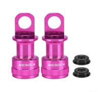 Par de adaptadores de montaje de soporte de pedal de liberación rápida para bicicleta plegable Brompton, aleación de aluminio de 5 mm y 10 mm, acabado anodizado, negro (morado)