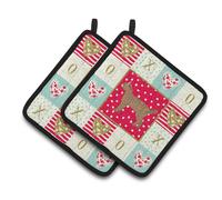 Par de agarraderas Caroline's Treasures CK5624PTHD Highlander Lynx #1 Cat Love, multicolor