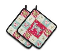 Par de agarraderas Caroline's Treasures CK5625PTHD Highlander Lynx #2 Cat Love, multicolor