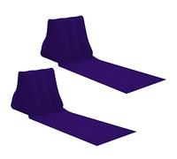 Par de almohadas inflables para el sol al aire libre, tumbona inflable con respaldo, para viajes, camping (morado)