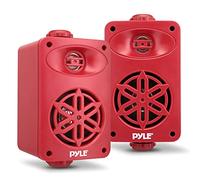 Par de altavoces para interiores y exteriores, sistema de altavoces de rango completo de 200 W, doble impermeable, 3.5 pulgadas, 2 vías, con tweeter de polímero de alto cumplimiento de 1/2 pulgada, en