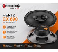 Hertz CX 690 6x9 Sistema de altavoces coaxiales de 3 vías Cento - 1 par NUEVO