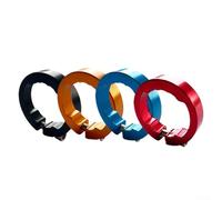 Par de anillos de fijación de aleación de aluminio con anillos de bloqueo de extremo para un agarre seguro en manillar de 22 2 mm (negro)