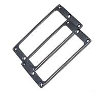 Par de anillos envolventes Humbucker para guitarra eléctrica, marco de metal de 2 mm para mejorar el rendimiento (negro)