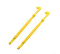 Par de anzuelos de pesca de agua salada hechos de material plástico con característica visual amarillo verde y especificación de dimensión de 15 cm (amarillo)