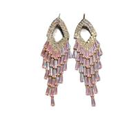 Par de aretes colgantes llamativos con forma de lágrima y detalles de, diseño de joyería larga en cascada, aprox Pendientes colgantes de de 3, 54 pulgadas de, joyería y