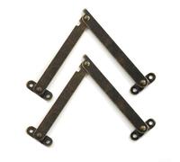 Par de bisagras de metal con acabado de bronce antiguo para tapa abierta en cajas de joyería, cajas de vino, cofres y unidades de muebles (bronce negro 2#)