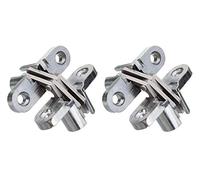 Par de bisagras ocultas de acero inoxidable para puerta de 44 mm de altura de hoja de 3,3 cm de altura