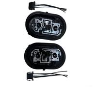 Par de bombillas traseras compatibles con Tiguan 5N 2008-2012, sustituye a 5ND945257 5ND945258, pieza de repuesto ABS negro para iluminación exterior