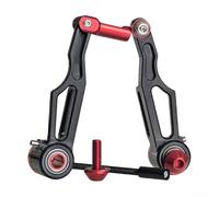 Par de brazos cortos de freno en V plegables para ruedas de 14 y 20 pulgadas, aleación de aluminio compatible con Fnhon 412 (negro)