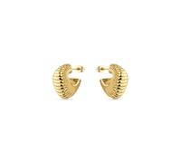 Guess Berbera - Pendientes de aro de oro amarillo para mujer, acero inoxidable de alta calidad, diseños de alta resistencia al deslustre, UBE05337YG