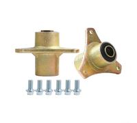 Par de bujes de llanta delantera de 17 mm con 3 pernos con rodamientos para ATV, Quad, Dirt Bike, Go Kart y Buggy UTV de 50 cc-250 cc | Juego completo de montaje de cubo de rueda