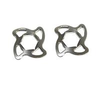 Par de casquillos de ajuste de precarga Accossato plata con hexágono interno de 22 mm para Kawasaki Zx-6 R 2005 a 2005 (CC 600)