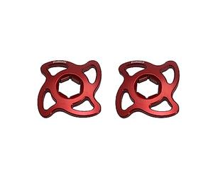 Par de casquillos de ajuste de precarga Accossato rojos con hexágono interno de 17 mm para Aprilia Rsv4 Rr Aprc R Abs desde 2013 hasta 2014 (CC 1000)