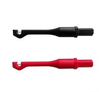 Par de clips de sonda de perforación de alambre electrónico para herramientas de diagnóstico automotriz con cables de ángulo recto aislados de PVC y conector hembra de 4 mm apto para pruebas de