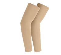 Par de coderas protectoras para niños, color blanco | Dos mangas acolchadas blancas tienen un perfil con forma que cubre la zona del codo, formando un par de deportes protectores
