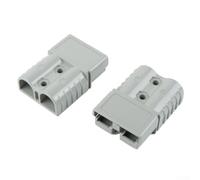 Par de conectores para 50 A, 120 A, 600 V, conexión de cable con contactos plateados y carcasa de Ppo gris para aplicaciones industriales (gris-120 A)