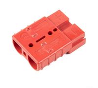 Par de conectores solares MPPT de 50 A, color gris y rojo, enchufe de alimentación CC impermeable para caravana, barco, para batería, entrada de prensaestopas de 6 AWG a 12 AWG, adaptador de terminal