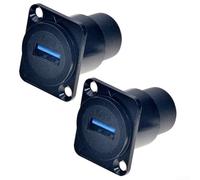 Par de conectores USB 3 0 hembra a hembra, perfectamente adecuado para una comunicación de datos eficiente (negro)