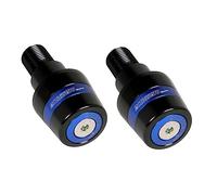 Par de contrapesos Accossato con inserto de color azul para manillar con rosca M16 x 1,5 para Yamaha Xj6-S Diversion de 2009 a 2015 (CC 600)