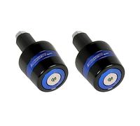 Par de contrapesos Accossato con inserto de color azul para manillares con orificio interior Ø de 12 mm a 20 mm para Yamaha Xj6-S Diversion de 2009 a 2015 (CC 600)