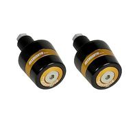 Par de contrapesos Accossato con inserto de color dorado para manillares con orificio interior Ø de 12 mm a 20 mm para Suzuki Gsx 1400 desde 2002 hasta 2005 (CC 1400)