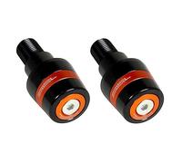 Par de contrapesos Accossato con inserto de color naranja para manillar con rosca M16 x 1,5 para Yamaha Xj6-S Diversion de 2009 a 2015 (CC 600)