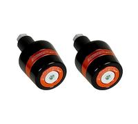 Par de contrapesos Accossato con inserto de color naranja para manillares con orificio interior Ø de 12 mm a 20 mm para Yamaha Xj6-S Diversion de 2009 a 2015 (CC 600)