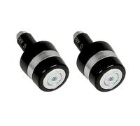 Par de contrapesos Accossato con inserto de color plateado para manillares con orificio interior Ø de 12 mm a 20 mm para Suzuki An400 Burgman desde 2003 hasta 2019 (CC 400)