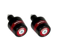 Par de contrapesos Accossato con inserto de color rojo para manillares con orificio interior Ø de 12 mm a 20 mm para Suzuki An400 Burgman desde 2003 hasta 2019 (CC 400)