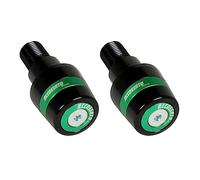 Par de contrapesos Accossato con inserto de color verde para manillar con rosca M16 x 1,5 para Yamaha Xj6-S Diversion de 2009 a 2015 (CC 600)