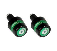 Par de contrapesos Accossato con inserto de color verde para manillares con orificio interior Ø de 12 mm a 20 mm para Yamaha Xj6-S Diversion de 2009 a 2015 (CC 600)