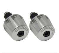 Par de contrapesos Accossato plata para manillares con agujero interior Ø de 12 mm a 20 mm para Yamaha Xj 900 S Diversion desde 1994 hasta 2001 (CC 900)